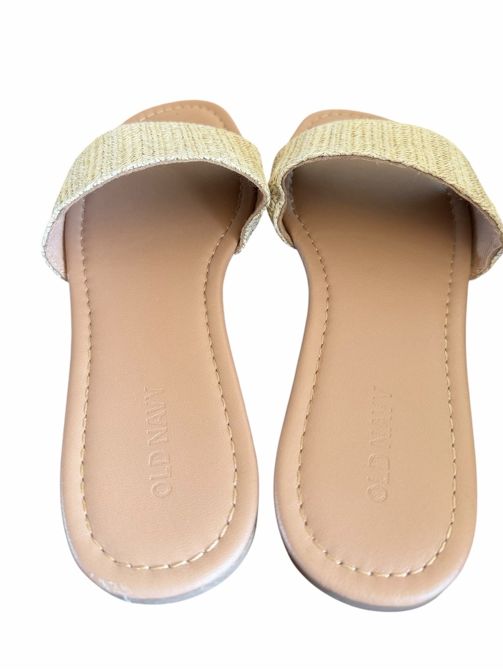 Old Navy Women's Beige Woven Slide Sandals Sz 6 - Picture 4 of 5
